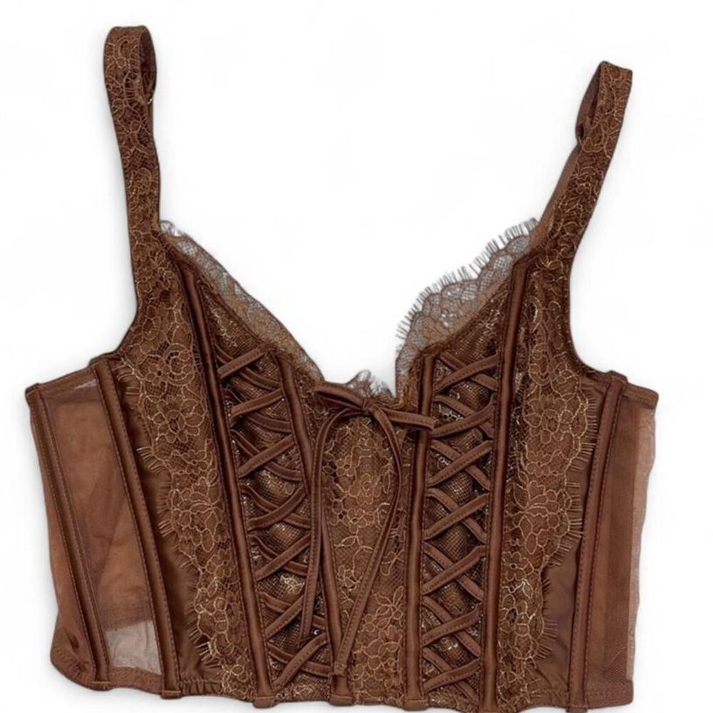 Victoria-s-secret Women's Brown and Gold Corset
